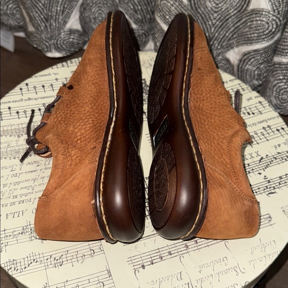 Born Brown Suede/ Brushed Leather Lace Up Oxford Loafers SZ EU 37/ US 6.5 - Picture 6 of 9